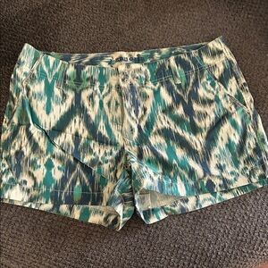 Sonoma Green and Blue Patterned Women Shorts